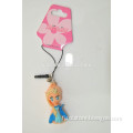 Cute small frozen rubber charm dust plug in mobile phone housings